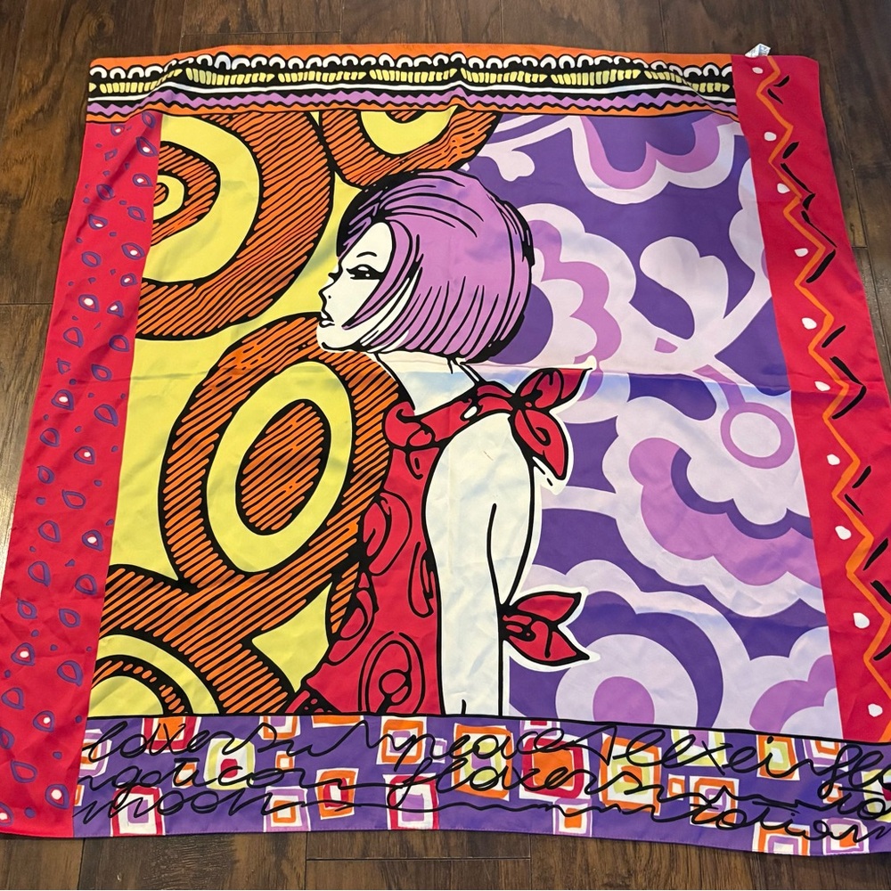 Colorful Graphic Print Scarf